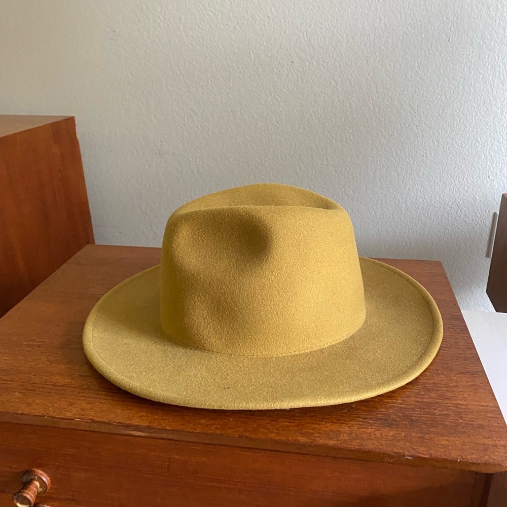 GIGI PIP Mustard Yellow Fedora Hat